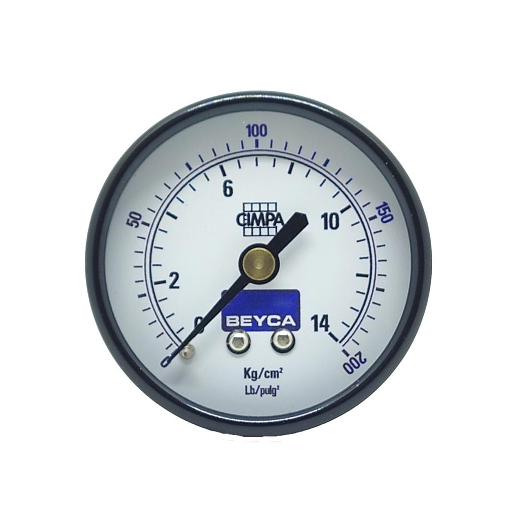 MANÓMETRO BEYCA 50MM ESTANDAR 0-14KG ROSCA POST. 1/8 BSPT