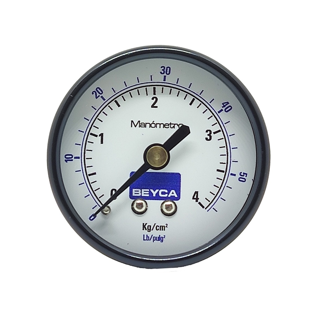 MANÓMETRO BEYCA 50MM ESTANDAR 0-4KG ROSCA POST. 1/8 BSPT