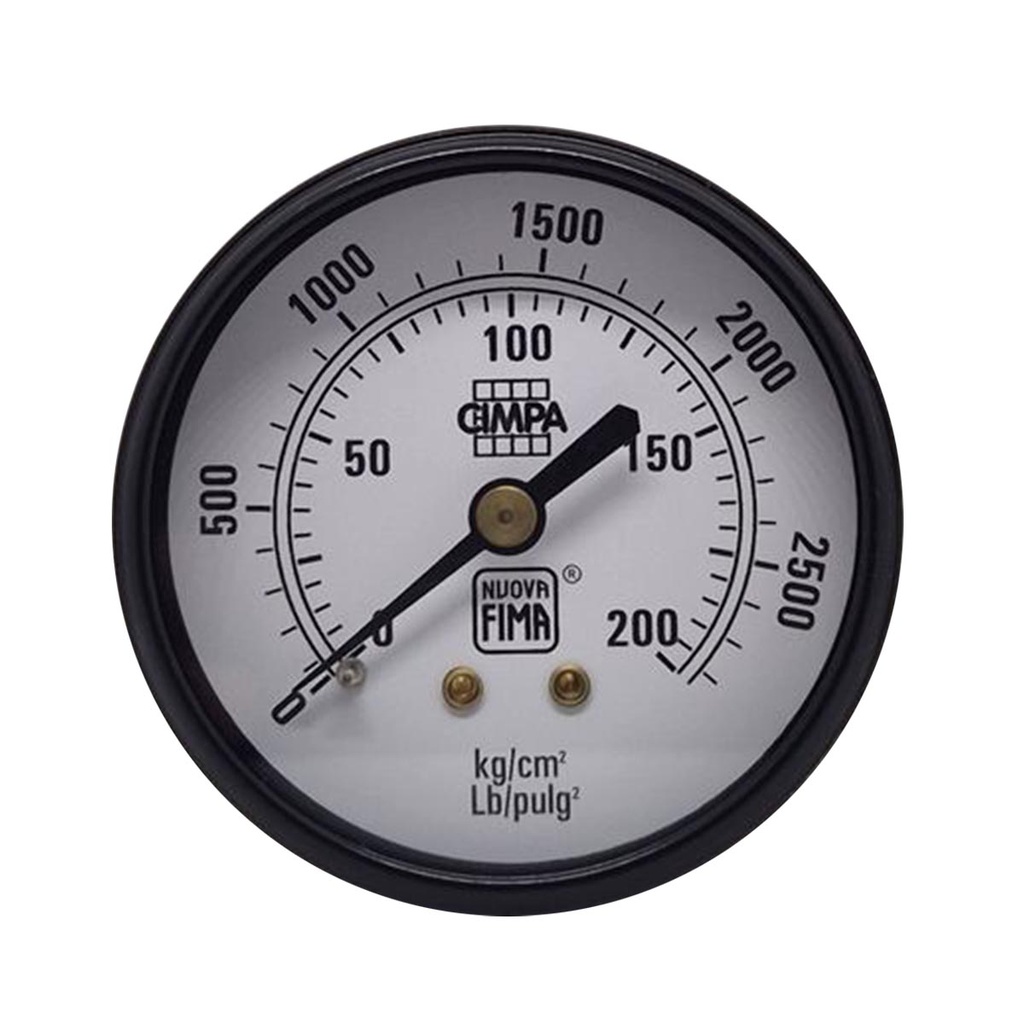 MANÓMETRO BEYCA 63MM ESTANDAR 0-200KG ROSCA POST. 1/4 BSPT