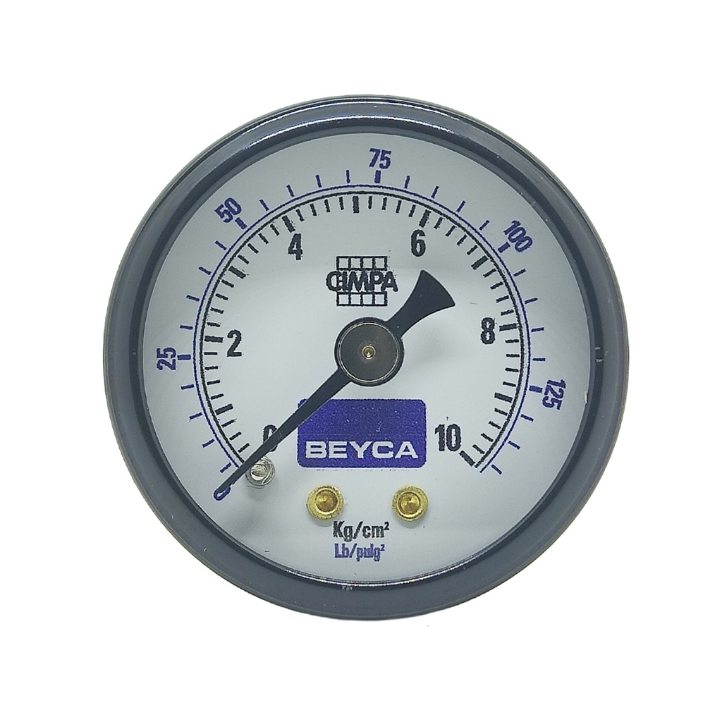 MANÓMETRO BEYCA 40MM ESTANDAR 0-10KG. ROSCA POST. 1/8 BSPT