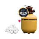 COMBO FILTRO VULCANO VC-30 + CARGA FILTRANTE - PISCINAS HASTA 50.000 LTS