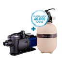 COMBO PEARL FILTRO FS-50 + BOMBA POOL II 50 - PISCINAS HASTA 60.000 LTS
