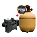 COMBO VULCANO FILTRO VC-50 + BOMBA BAE 075 - PISCINAS HASTA 90.000 LTS