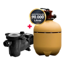 COMBO VULCANO FILTRO VC-50 + BOMBA BAP 075 - PISCINAS HASTA 90.000 LTS