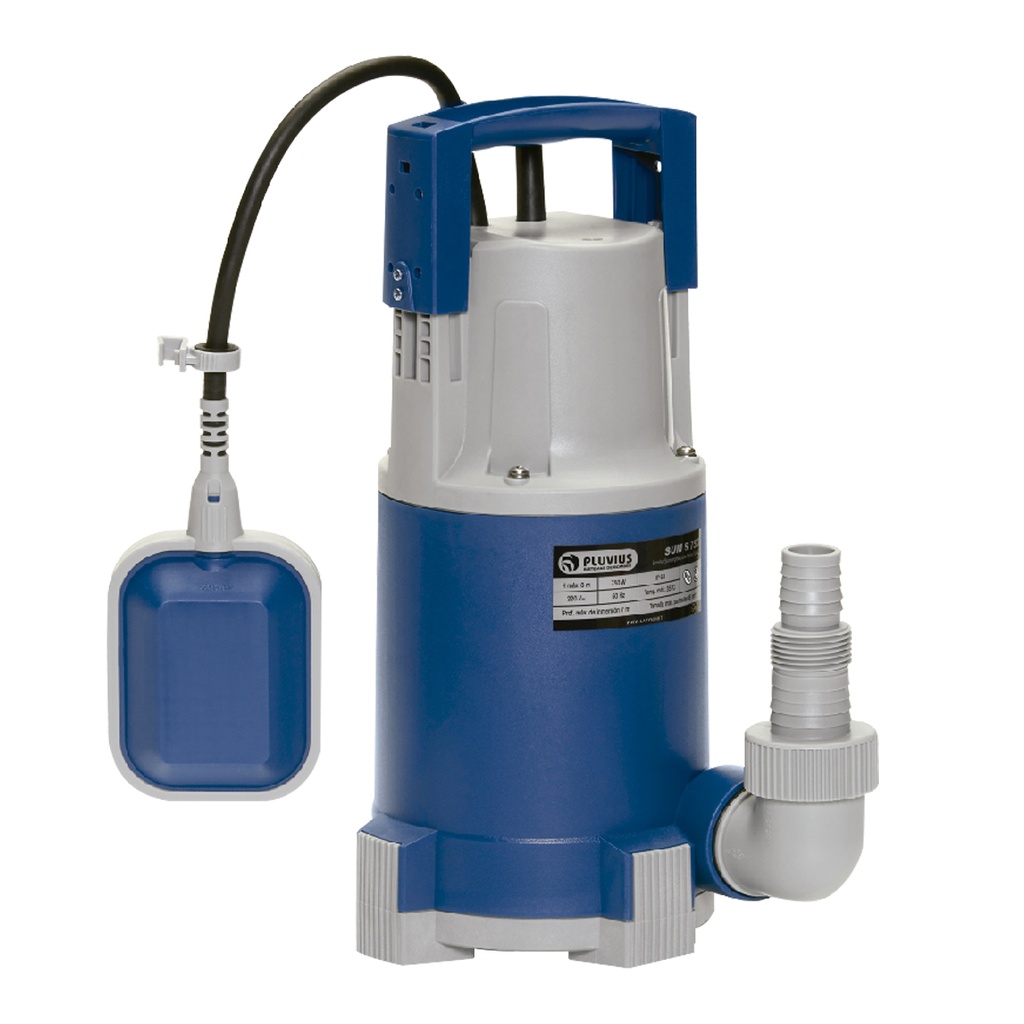 [2312] BOMBA SUMERGIBLE DE DRENAJE PLUVIUS MODELO SUM L 550W - 0,75 HP - PARA AGUAS LIMPIAS - 220V