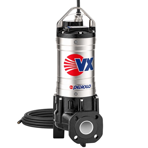 [I.VX.V.6075.T] BOMBA SUMERGIBLE DE DRENAJE CLOACAL VORTEX PEDROLLO MODELO VX 75/65 - 7,5 HP - 380V