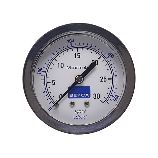[MM2-45/30] MANÓMETRO BEYCA 63MM INOX-BRONCE 0-30KG. ROSCA POST. 1/4 NPT