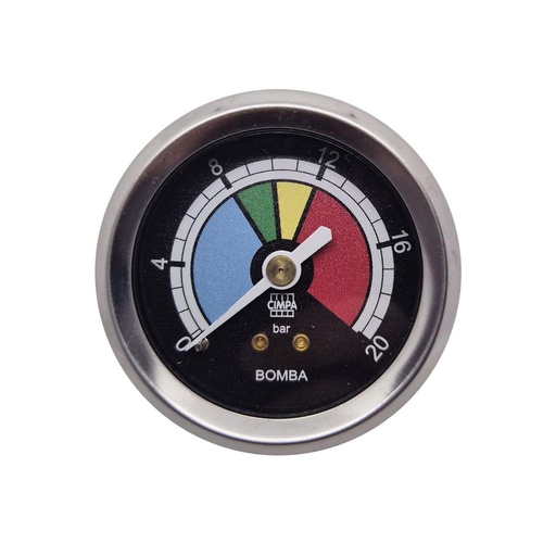 [MMAC-79/20/CAFE/CER] MANÓMETRO BEYCA (CAFETERO) 20KG 52MM ROSCA POST.3/8NF CON GRAMPAS DE SUJECIÓN - BOMBA