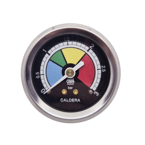 [MMAC-79/3/CAFE/CER] MANÓMETRO BEYCA (CAFETERO) 3KG 52MM ROSCA POST.3/8NF CON GRAMPAS DE SUJECIÓN - CALDERA
