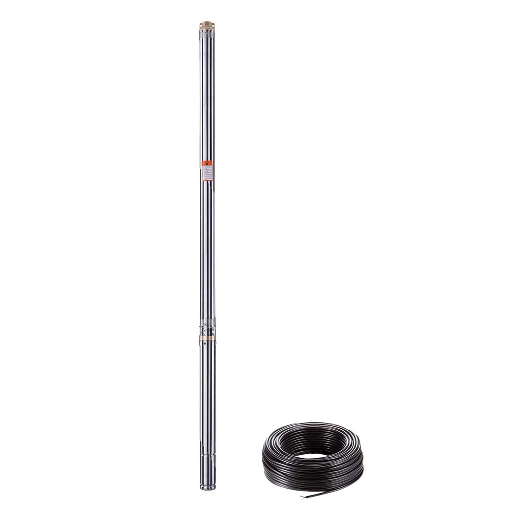 [H.VA.1.2055.M] BOMBA SUMERGIBLE DE POZO VASSER 2 PULGADAS MODELO BS2-50 DE ARRANQUE DIRECTO - 0,33 HP - 25 MTS DE CABLE