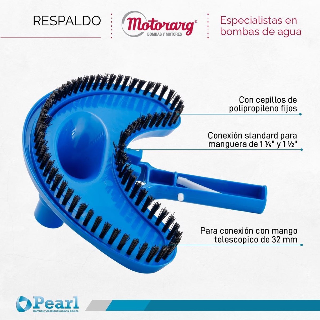 LIMPIAFONDO PEARL MODELO MEDIALUNA LIVIANO