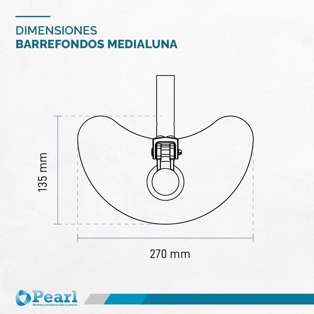 LIMPIAFONDO PEARL MODELO MEDIALUNA LIVIANO