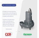 BOMBA SUMERGIBLE DE DRENAJE CLOACAL CZERWENY MODELO 80WQ2.2-4P - 3 HP - 380V