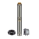 BOMBA SUMERGIBLE DE POZO CZERWENY 4 PULGADAS MODELO 100QJD210 CON TABLERO - 1 HP - 70 MTS - 220V
