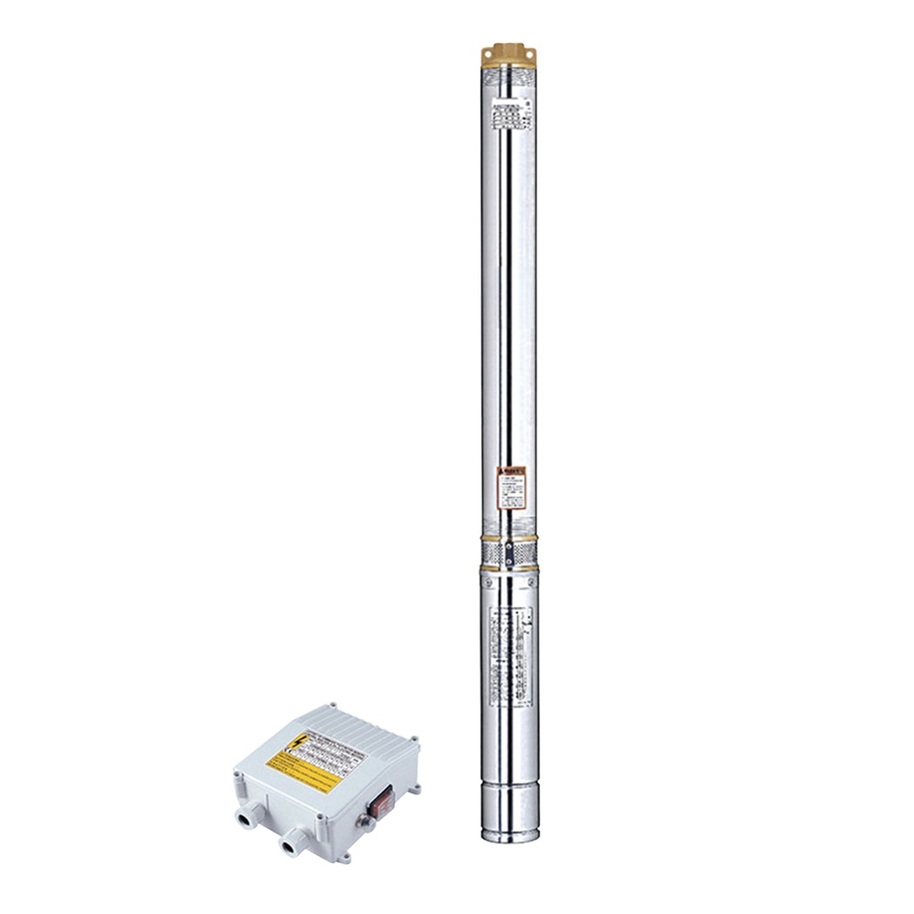 BOMBA SUMERGIBLE DE POZO LEO 3 PULGADAS MODELO 3XRM2.5/21 CON TABLERO - 1 HP - 84 MTS - 220V