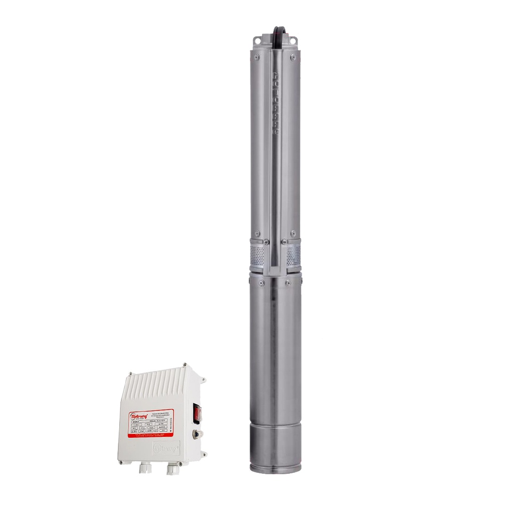 BOMBA SUMERGIBLE DE POZO MOTORARG 4 PULGADAS MODELO SUB4 100 M CON TABLERO - 1 HP - 55 MTS - 220V