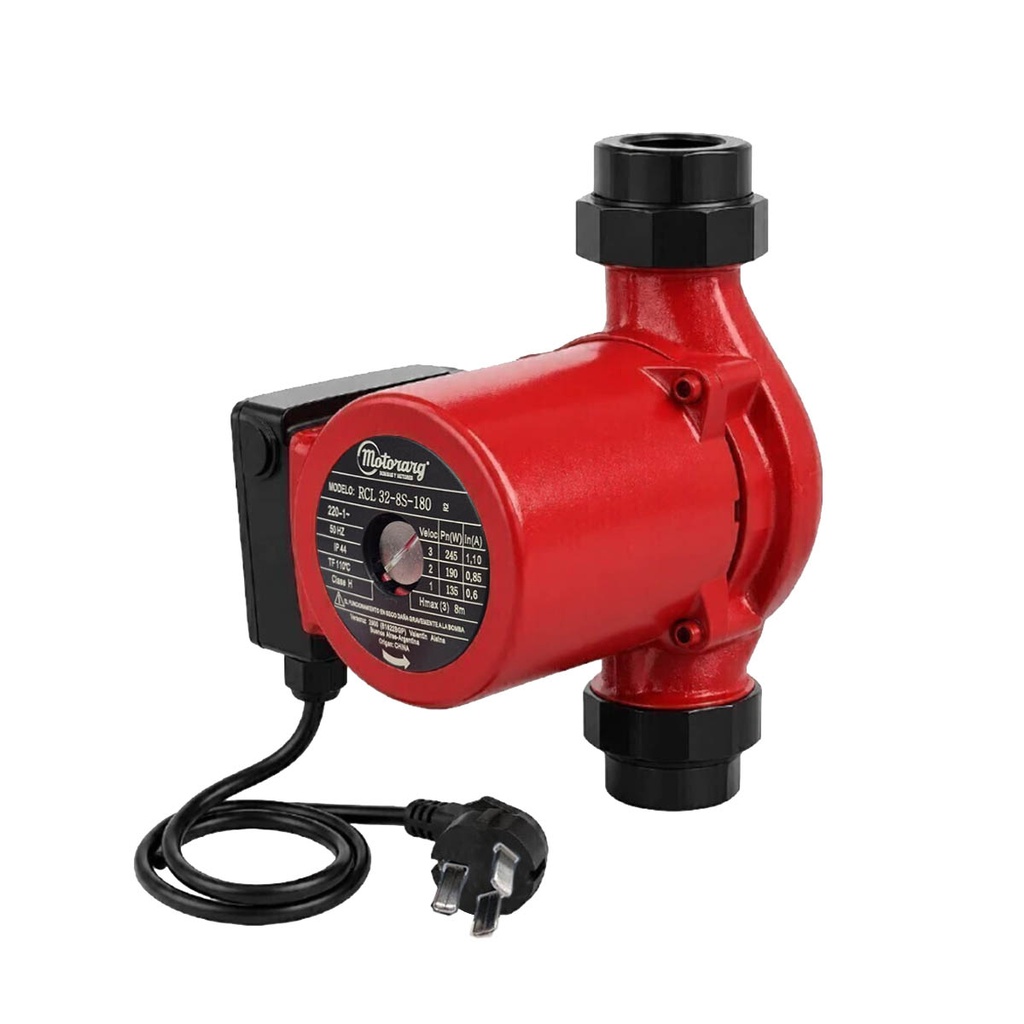 BOMBA RECIRCULADORA MOTORARG MODELO RCL 32-8S 180 (7/1) - 11 A 18 RADIADORES - 220V