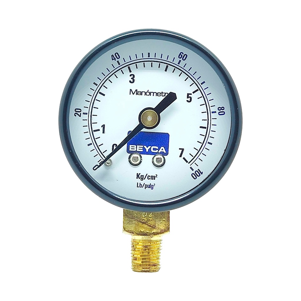 MANÓMETRO BEYCA 50MM ESTANDAR 0-7KG ROSCA INF. 1/8 BSPT