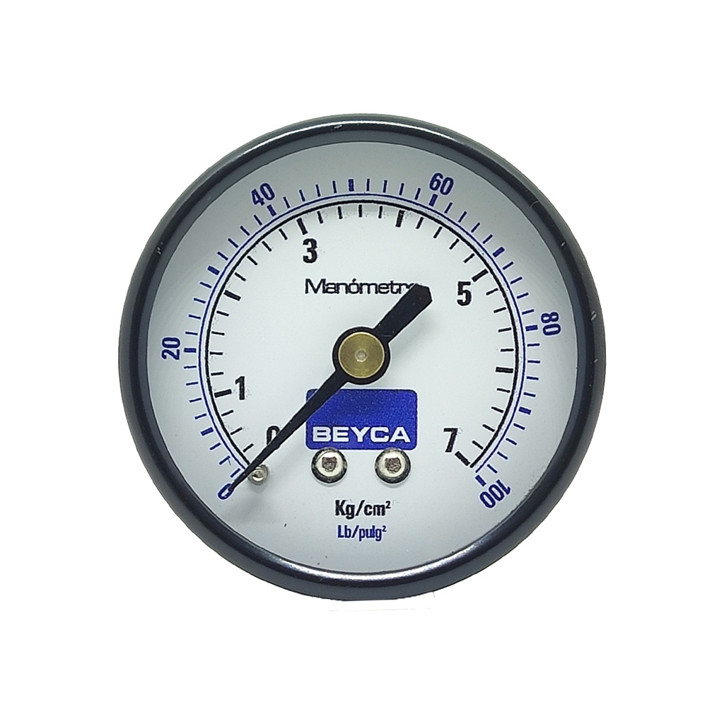 MANÓMETRO BEYCA 50MM ESTANDAR 0-7KG ROSCA POST. 1/8 BSPT