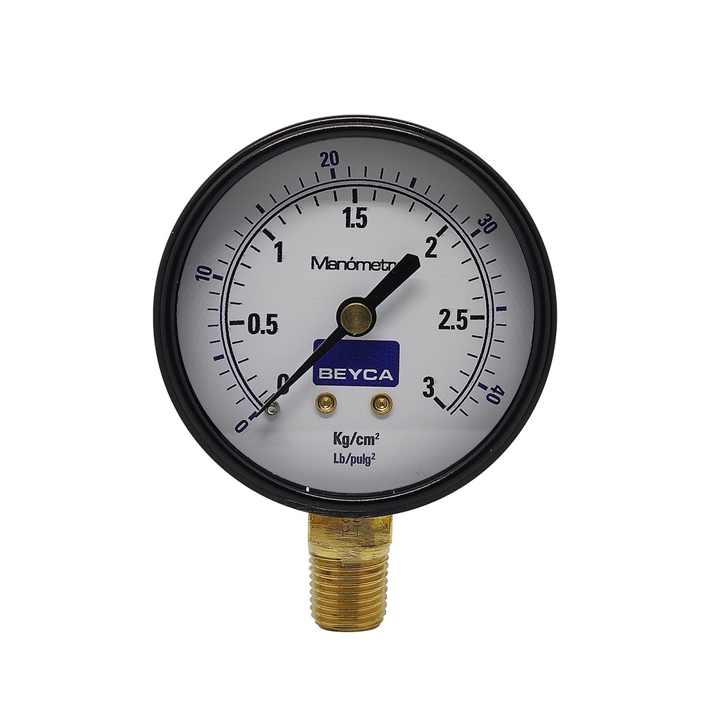 MANÓMETRO BEYCA 63MM ESTANDAR 0-3KG ROSCA INF. 1/4 BSPT