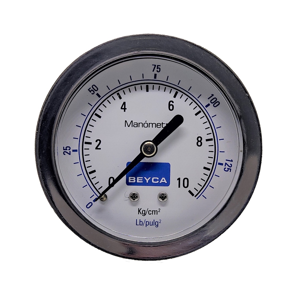 MANÓMETRO BEYCA 63MM INOX-BRONCE 0-10KG. ROSCA POST. 1/4 NPT