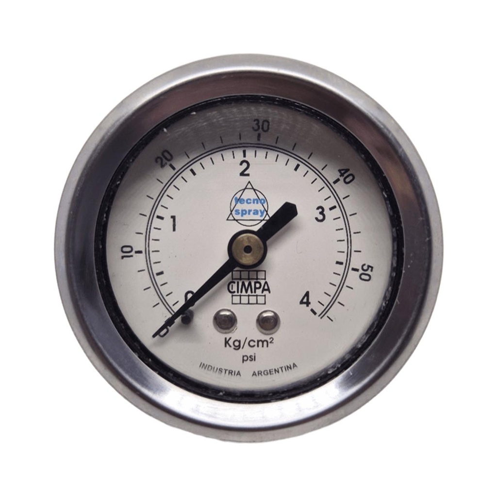 MANÓMETRO BEYCA 52MM ESTANDAR 0-4KG ROSCA POST. 1/8 BSPT C/GRAMPAS