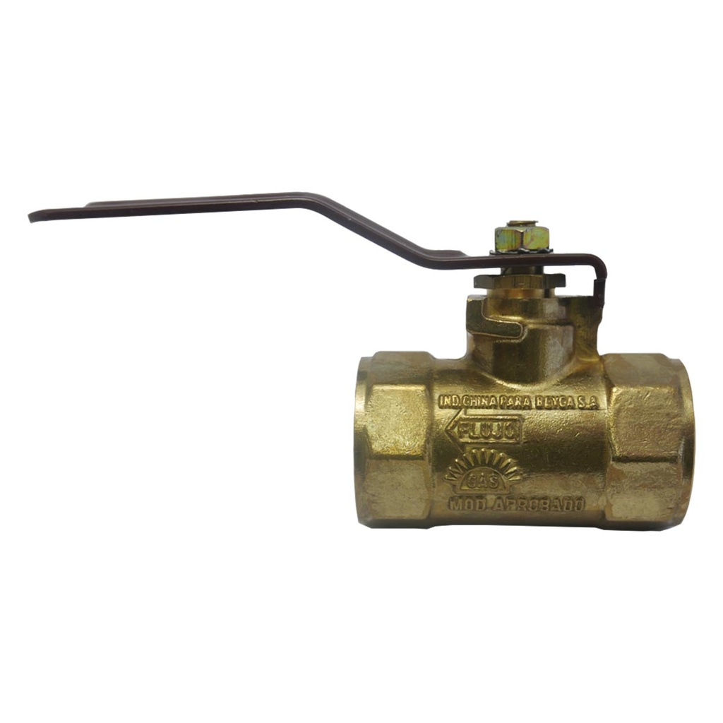 LLAVE ESFERICA BEYCA GAS H/H 3/4 BSPT MODELO VE-09