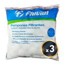 POMPONES FILTRANTES FLUVIAL - 3 UNIDADES - FILTROS HASTA 60.000 LTS