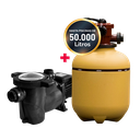 COMBO VULCANO FILTRO VC-30 + BOMBA BAP 050 - PISCINAS HASTA 50.000 LTS