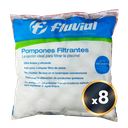 POMPONES FILTRANTES FLUVIAL - 8 UNIDADES - PARA FILTRO FS-75
