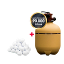 COMBO FILTRO VULCANO VC-50 + CARGA FILTRANTE - PISCINAS HASTA 90.000 LTS