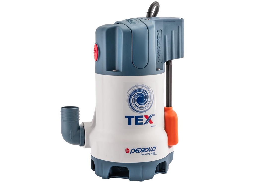BOMBA SUMERGIBLE DE DRENAJE PEDROLLO MODELO TEX 3 - 0,75 HP - 220V - PARA AGUAS CARGADAS
