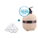 COMBO FILTRO PEARL FS-100 + CARGA FILTRANTE - PISCINAS HASTA 120.000 LTS