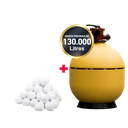 COMBO FILTRO VULCANO VC-100 + CARGA FILTRANTE - PISCINAS HASTA 130.000 LTS