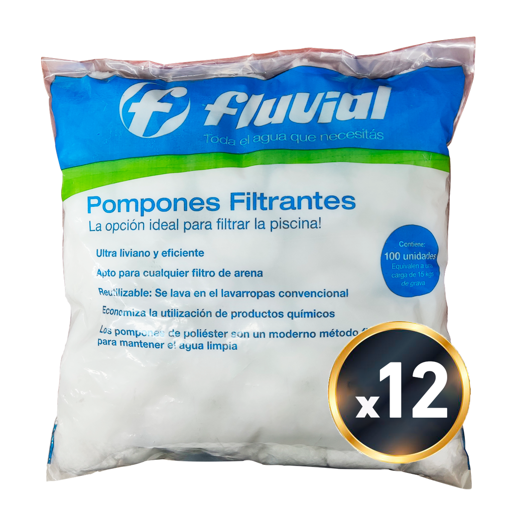 POMPONES FILTRANTES FLUVIAL PARA FILTROS VC-100 - FS-100 - ARIES 550