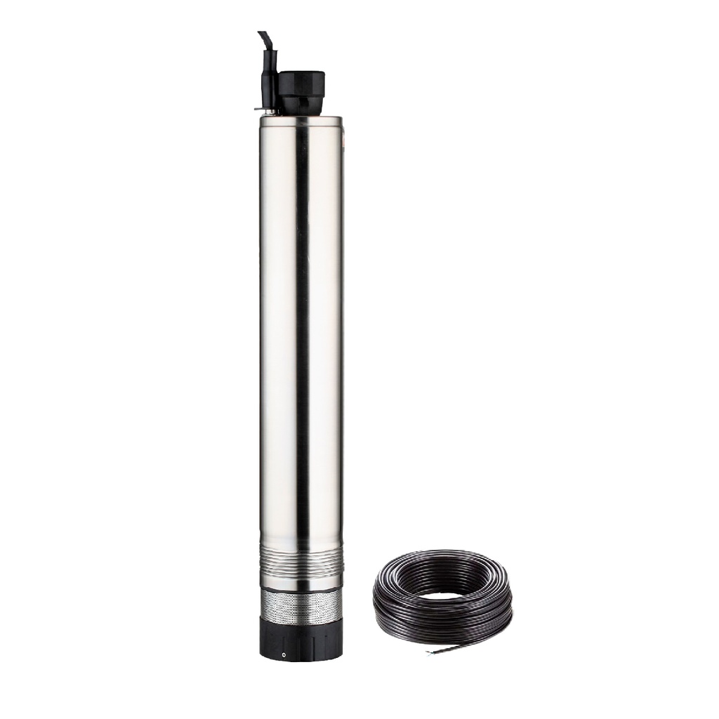 BOMBA SUMERGIBLE DE POZO/TANQUE LEO 4 PULGADAS MODELO LDW6-42-900 ARRANQUE DIRECTO - 1.2 HP - 42 MTS - 220V + CABLE