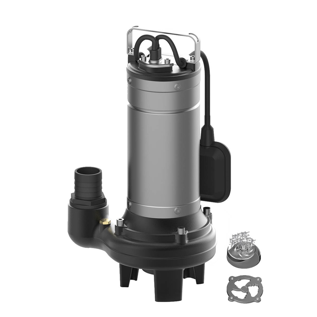 BOMBA SUMERGIBLE DE DRENAJE CLOACAL LEO MODELO LSWM100CA - 1 HP - TRITURADORA - 220V