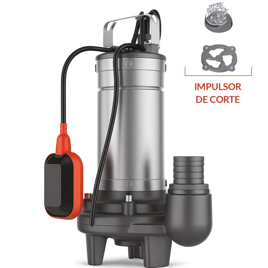 BOMBA SUMERGIBLE DE DRENAJE CLOACAL LEO MODELO LSWM100CA - 1 HP - TRITURADORA - 220V