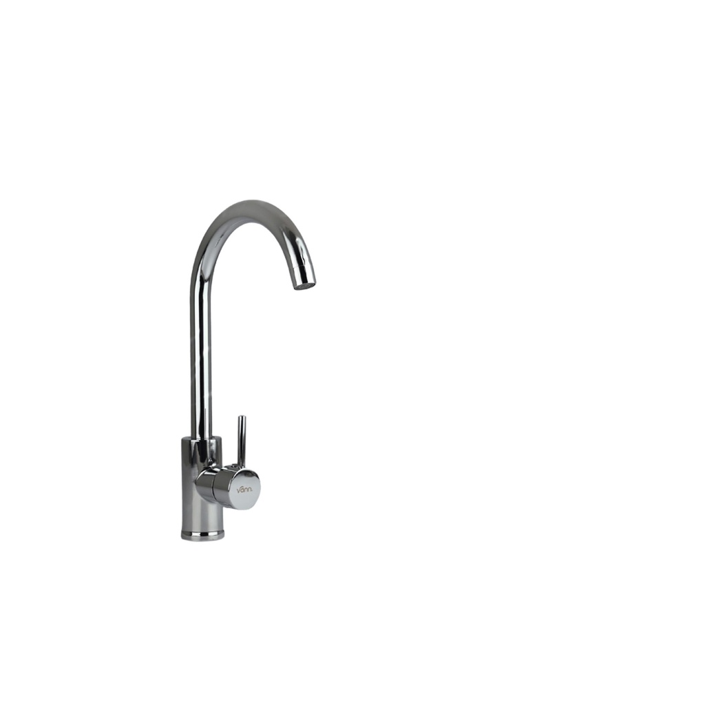 VANN - Monocomando cocina alto curvo cepillado