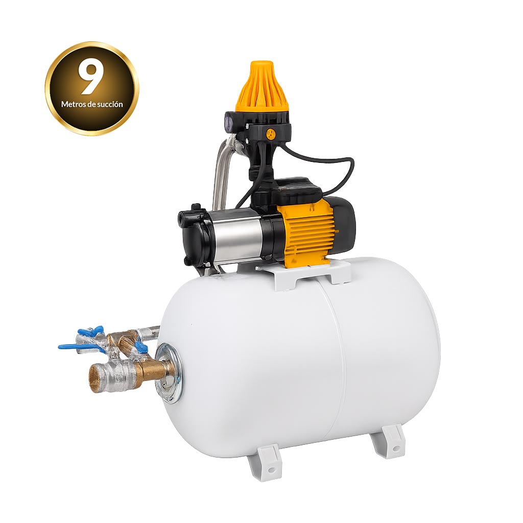 BOMBA PRESURIZADORA ESPA PRESS 25-3M ASP HIDROMAX 100L - HASTA 8 CONSUMOS Y 10 VALVULAS - TANQUE ELEVADO Y CISTERNA