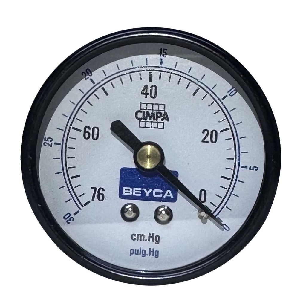 VACUOMETRO BEYCA 50MM ESTANDAR -76CMHG ROSCA POST. 1/8 BSPT