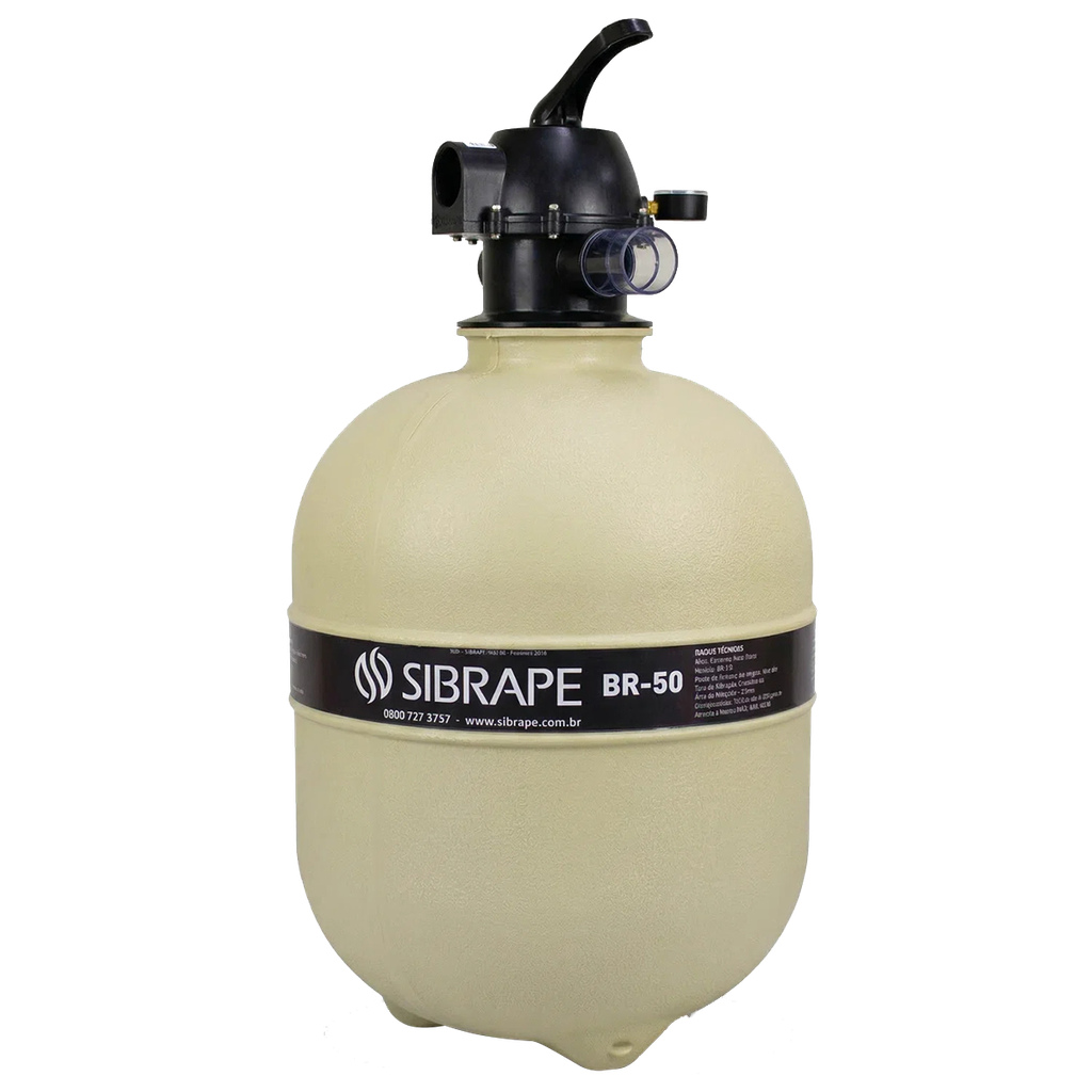 FILTRO DE PISCINA SIBRAPE MODELO BR-50 - PISCINAS HASTA 72.000 LTS - CON MANÓMETRO