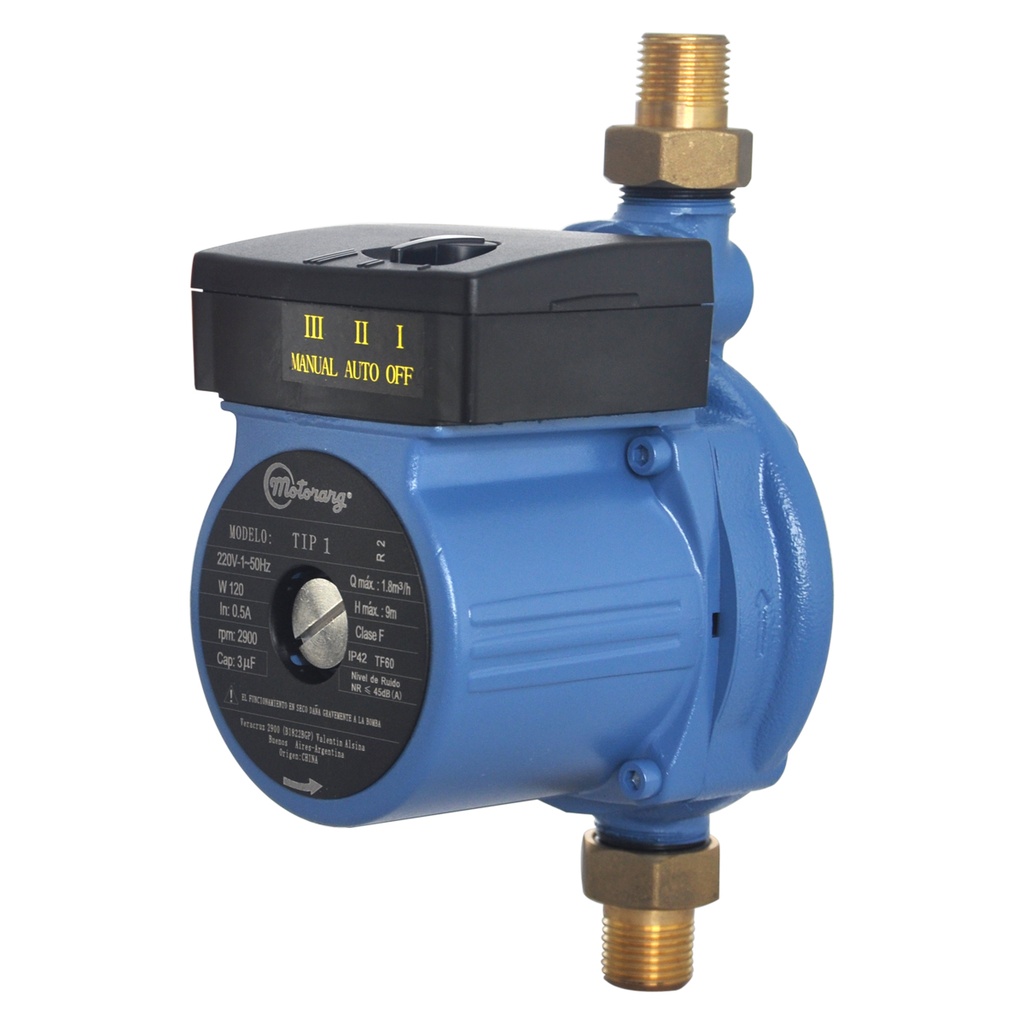 [A.TI.3.0001.M] BOMBA PRESURIZADORA MOTORARG MODELO TIP 1 HASTA 2 CONSUMOS - TANQUE ELEVADO