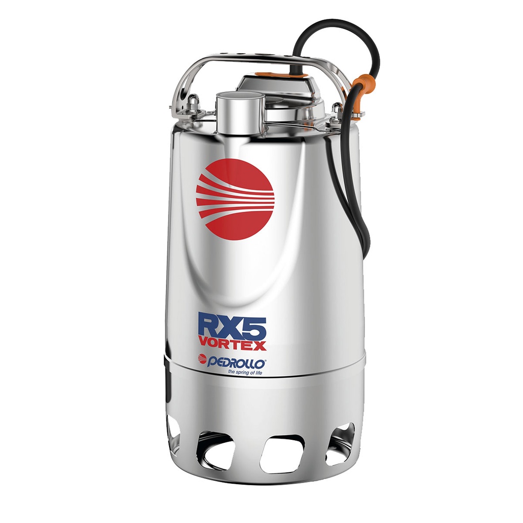 [I.RX.R.0015.T] BOMBA SUMERGIBLE DE DRENAJE CLOACAL PEDROLLO MODELO RX 5/40 - 1,5 HP - 380V
