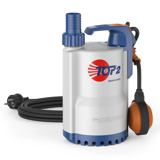 [I.TO.1.0005.M] BOMBA SUMERGIBLE DE DRENAJE PEDROLLO MODELO TOP 2 - 0,5 HP - PARA AGUAS CLARAS - 220V