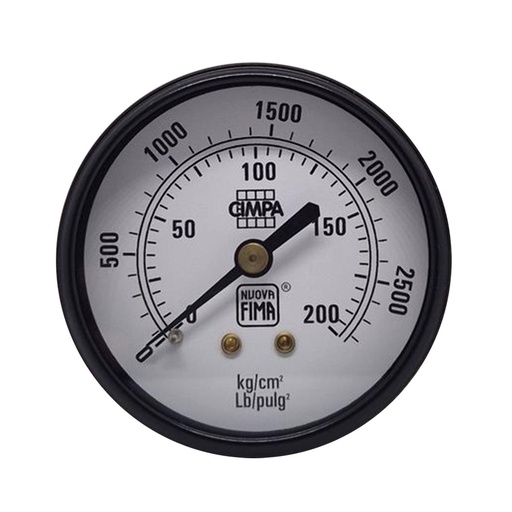 [MM2-35/200] MANÓMETRO BEYCA 63MM ESTANDAR 0-200KG ROSCA POST. 1/4 BSPT