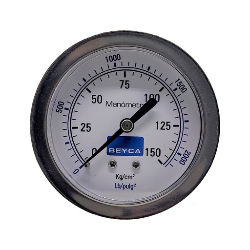 [MM2-45/150] MANÓMETRO BEYCA 63MM INOX-BRONCE 0-150KG. ROSCA POST. 1/4 NPT