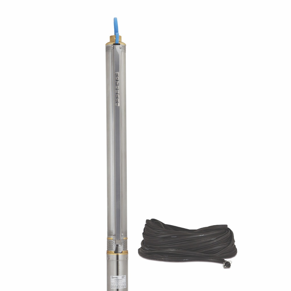[3.EB.1.5010.M30] BOMBA SUMERGIBLE DE POZO MOTORARG 3 PULGADAS MODELO MICRA 305X/1-2A DE ARRANQUE DIRECTO - 1 HP - 60 MTS - 220V