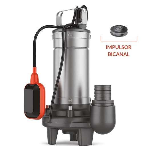 [LSWm100A] BOMBA SUMERGIBLE DE DRENAJE CLOACAL LEO MODELO LSWM100A - 1 HP - 220V