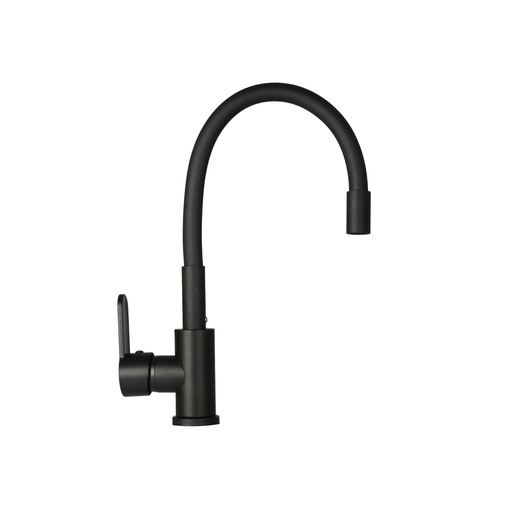[T.MK.1.005N.0] VANN - Monocomando cocina alto curvo negro